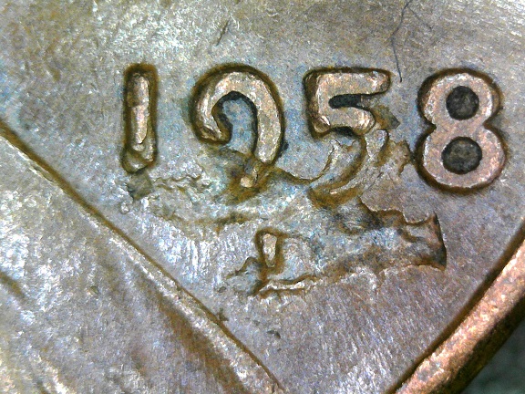 1958-D-LWC--Struck-Through-Error---Lamination-Error---Die-Chip-Error
